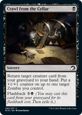 Crawl from the Cellar (MID) #93 Common (Lightly Played) Innistrad: Midnight Hunt Magic: The Gathering: 2021