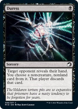 Duress (MID) #98 Common (Lightly Played) Innistrad: Midnight Hunt Magic: The Gathering: 2021