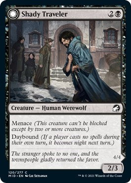 Shady Traveler (MID) #120 Common (Lightly Played) Innistrad: Midnight Hunt Magic: The Gathering: 2021