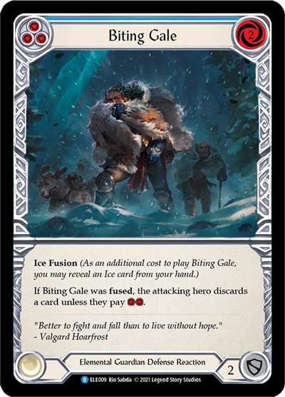 Biting Gale Blue (ELE) #ELE009 Rare (Unlimited Edition Normal Lightly Played) Tales of Aria Flesh and Blood TCG: 2021