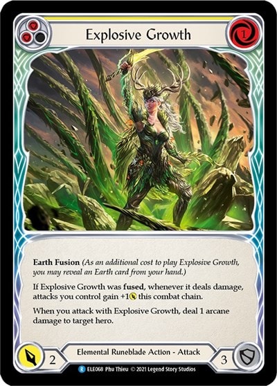 Explosive Growth Yellow (ELE) #ELE068 Rare (Unlimited Edition Normal Lightly Played) Tales of Aria Flesh and Blood TCG: 2021