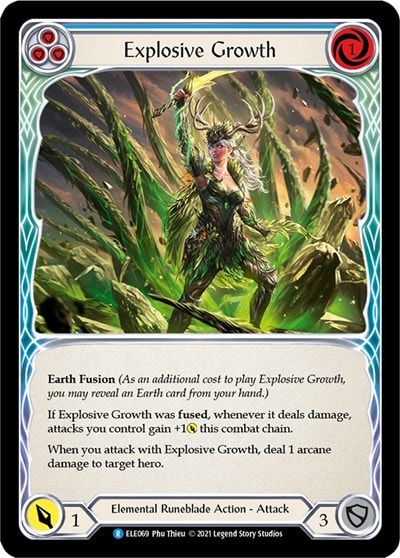 Explosive Growth Blue (ELE) #ELE069 Rare Tales of Aria Flesh and Blood TCG: 2021