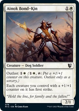 Ainok Bond Kin (MIC) #78 Common (Lightly Played) Commander: Innistrad: Midnight Hunt Magic: The Gathering: 2021