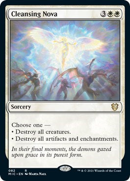 Cleansing Nova (MIC) #82 Rare (Near Mint) Commander: Innistrad: Midnight Hunt Magic: The Gathering: 2021