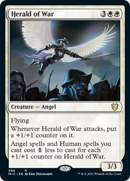 Herald of War (MIC) #86 Rare Commander: Innistrad: Midnight Hunt Magic: The Gathering: 2021