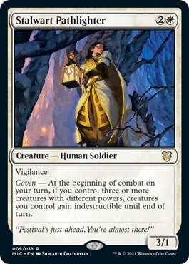 Stalwart Pathlighter (MIC) #9 Rare Commander: Innistrad: Midnight Hunt Magic: The Gathering: 2021