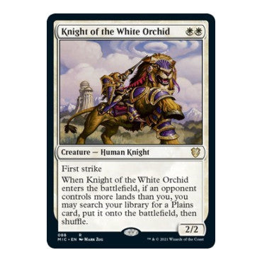 Knight of the White Orchid (MIC) #88 Rare (Lightly Played) Commander: Innistrad: Midnight Hunt Magic: The Gathering: 2021