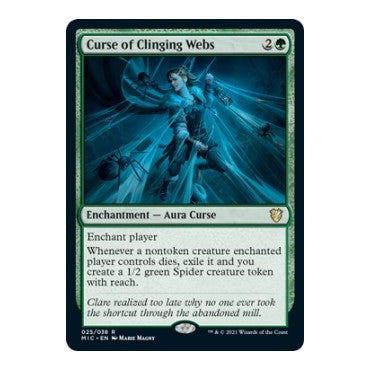 Curse of Clinging Webs (MIC) #25 Rare Commander: Innistrad: Midnight Hunt Magic: The Gathering: 2021