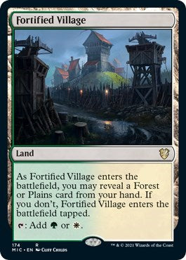 Fortified Village (MIC) #174 Rare (Lightly Played) Commander: Innistrad: Midnight Hunt Magic: The Gathering: 2021