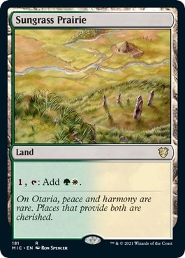 Sungrass Prairie (MIC) #181 Rare Commander: Innistrad: Midnight Hunt Magic: The Gathering: 2021