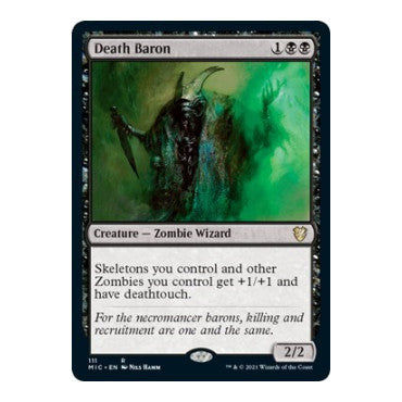 Death Baron (MIC) #111 Rare (Lightly Played) Commander: Innistrad: Midnight Hunt Magic: The Gathering: 2021