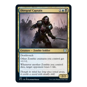 Diregraf Captain (MIC) #148 Uncommon (Lightly Played) Commander: Innistrad: Midnight Hunt Magic: The Gathering: 2021