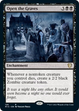 Open the Graves (MIC) #126 Rare (Lightly Played) Commander: Innistrad: Midnight Hunt Magic: The Gathering: 2021