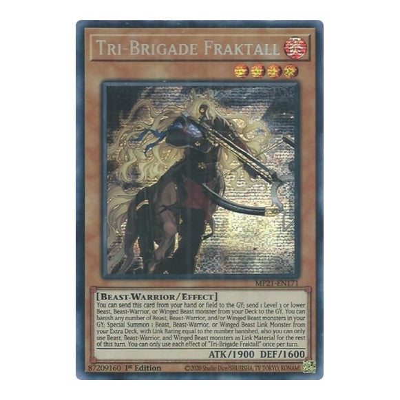 Tri Brigade Fraktall (MP21) #MP21-EN171 Prismatic Secret Rare 2021 Tin of Ancient Battles YuGiOh: 2021