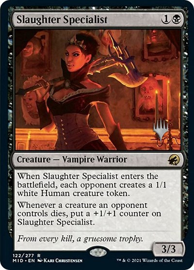 Slaughter Specialist (PPMID) #122p Rare (Lightly Played) Promo Pack: Innistrad: Midnight Hunt Magic: The Gathering: 2021