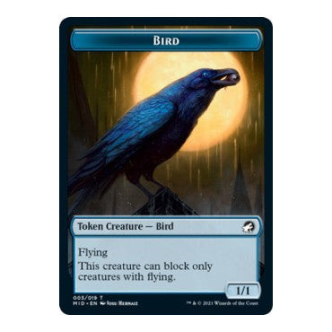 Bird Token (MID) #3 T (Lightly Played) Innistrad: Midnight Hunt Magic: The Gathering: 2021