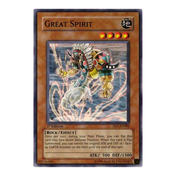 Great Spirit (SD7) #SD7-EN002 Common (Unlimited Heavily Played) Structure Deck: Invincible Fortress YuGiOh: 2006