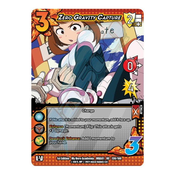 Zero Gravity Capture (MHA) #130/180 Uncommon (1st Edition Normal Lightly Played) UniVersus: My Hero Academia UniVersus: 2021