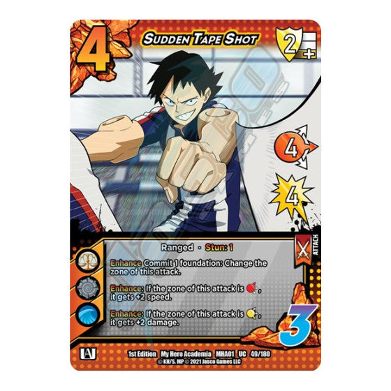 Sudden Tape Shot (MHA) #49/180 Uncommon (1st Edition Normal Lightly Played) UniVersus: My Hero Academia UniVersus: 2021