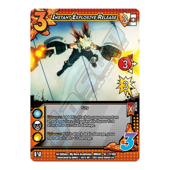 Instant Explosive Release (MHA) #77/180 SE (1st Edition Normal Lightly Played) UniVersus: My Hero Academia UniVersus: 2021