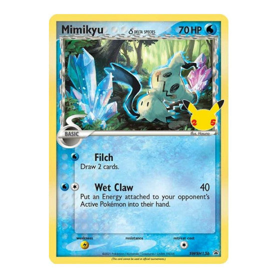 Mimikyu Delta Species SWSH136 (SWSD) #SWSH136 Promo (Holofoil Near Mint) SWSH: Sword & Shield Promo Cards Pokemon: 2019