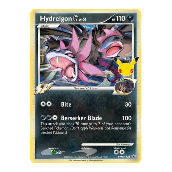 Hydreigon C lv 61 SWSH138 (SWSD) #SWSH138 Promo (Holofoil Near Mint) SWSH: Sword & Shield Promo Cards Pokemon: 2019