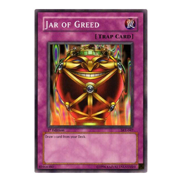 Jar of Greed (SKE) #SKE-047 Common (Unlimited Damaged) Starter Deck: Kaiba Evolution YuGiOh: 2004