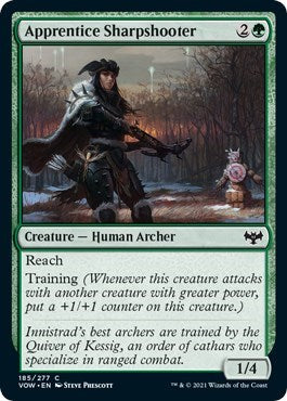 Apprentice Sharpshooter (VOW) #185 Common Innistrad: Crimson Vow Magic: The Gathering: 2021