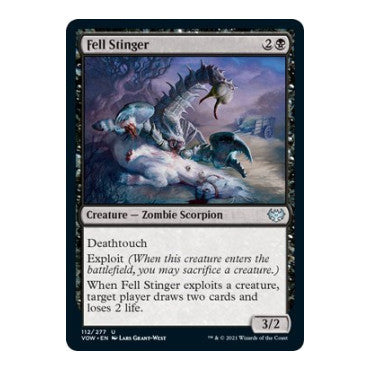 Fell Stinger (VOW) #112 Uncommon (Foil Lightly Played) Innistrad: Crimson Vow Magic: The Gathering: 2021