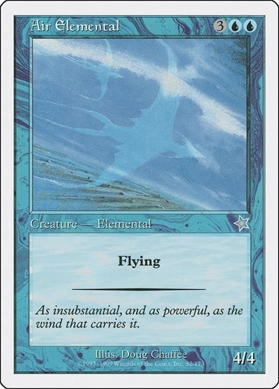Air Elemental (S99) #32 Uncommon (Moderately Played) Starter 1999 Magic: The Gathering: 1999