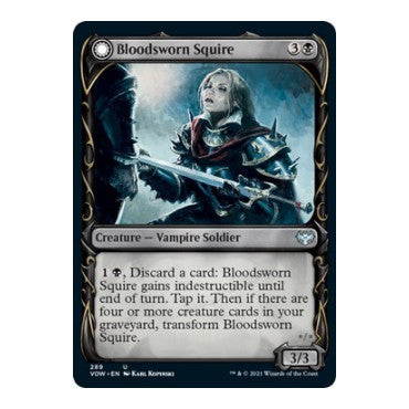 Bloodsworn Squire Showcase (VOW) #289 Uncommon (Lightly Played) Innistrad: Crimson Vow Magic: The Gathering: 2021