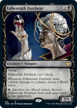Falkenrath Forebear Showcase (VOW) #291 Rare (Near Mint) Innistrad: Crimson Vow Magic: The Gathering: 2021