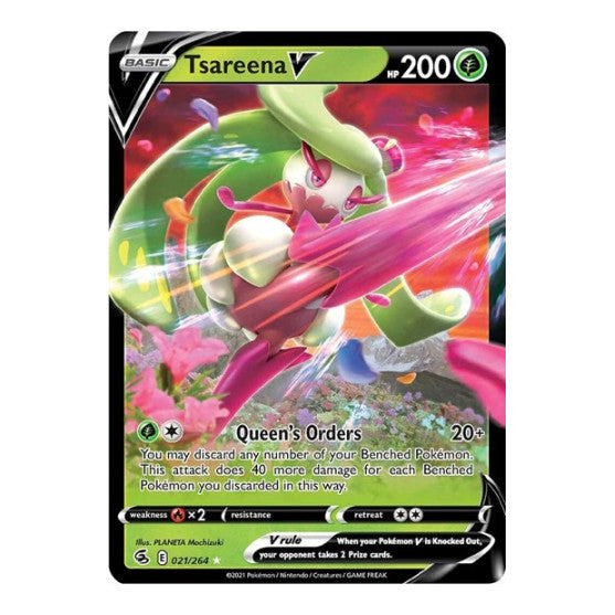 Tsareena V (SWSH08) #021/264 Ultra Rare (Holofoil Near Mint) SWSH08: Fusion Strike Pokemon: 2021