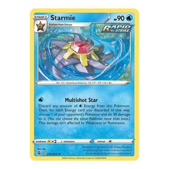 Starmie (SWSH08) #053/264 Holo Rare SWSH08: Fusion Strike Pokemon: 2021
