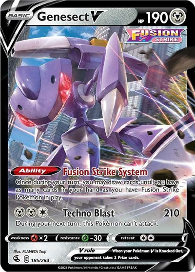 Genesect V (SWSH08) #185/264 Ultra Rare (Holofoil Near Mint) SWSH08: Fusion Strike Pokemon: 2021