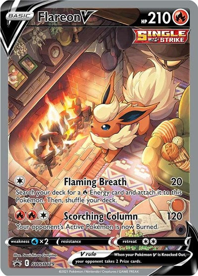 Flareon V - SWSH179 (SWSD) #SWSH179 Promo (Holofoil Near Mint) SWSH: Sword & Shield Promo Cards Pokemon: 2019