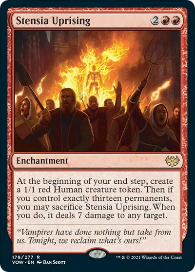 Stensia Uprising (VOW) #178 Rare (Lightly Played) Innistrad: Crimson Vow Magic: The Gathering: 2021