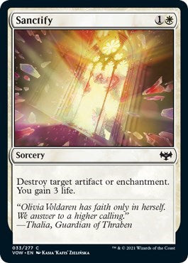 Sanctify (VOW) #33 Common (Lightly Played) Innistrad: Crimson Vow Magic: The Gathering: 2021