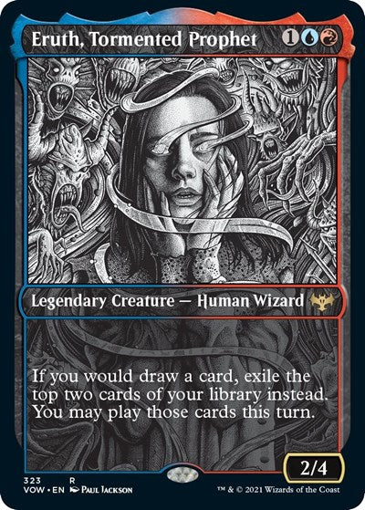 Eruth Tormented Prophet Showcase (VOW) #323 Rare Innistrad: Crimson Vow Magic: The Gathering: 2021