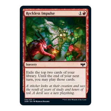 Reckless Impulse (VOW) #174 Common (Lightly Played) Innistrad: Crimson Vow Magic: The Gathering: 2021