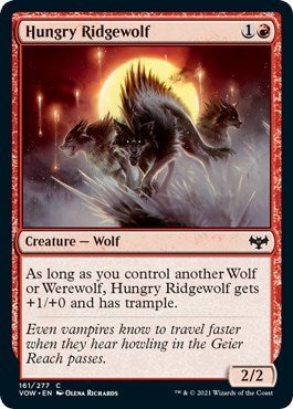 Hungry Ridgewolf (VOW) #161 Common (Lightly Played) Innistrad: Crimson Vow Magic: The Gathering: 2021