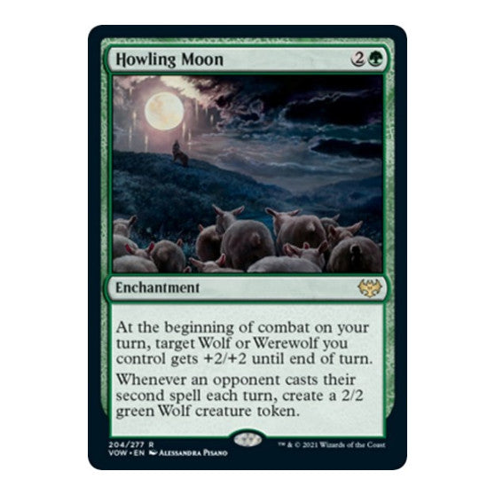 Howling Moon (VOW) #204 Rare Innistrad: Crimson Vow Magic: The Gathering: 2021