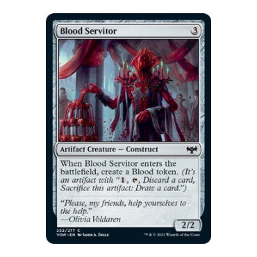 Blood Servitor (VOW) #252 Common Innistrad: Crimson Vow Magic: The Gathering: 2021