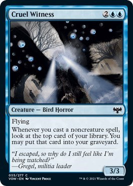 Cruel Witness (VOW) #55 Common (Foil Lightly Played) Innistrad: Crimson Vow Magic: The Gathering: 2021