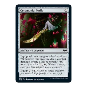 Ceremonial Knife (VOW) #254 Common (Lightly Played) Innistrad: Crimson Vow Magic: The Gathering: 2021