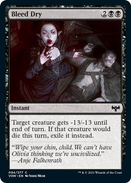 Bleed Dry (VOW) #94 Common Innistrad: Crimson Vow Magic: The Gathering: 2021