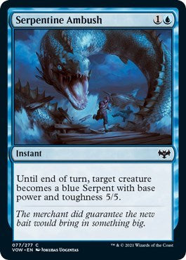 Serpentine Ambush (VOW) #77 Common (Lightly Played) Innistrad: Crimson Vow Magic: The Gathering: 2021
