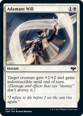 Adamant Will (VOW) #1 Common (Foil Lightly Played) Innistrad: Crimson Vow Magic: The Gathering: 2021