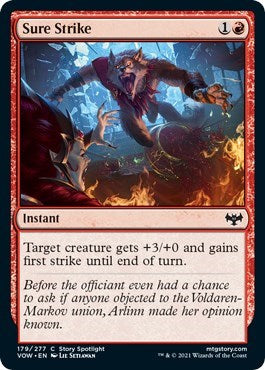 Sure Strike (VOW) #179 Common (Lightly Played) Innistrad: Crimson Vow Magic: The Gathering: 2021