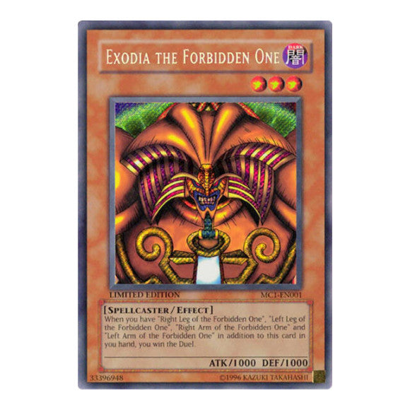 Exodia the Forbidden One (MC1) #MC1-EN001 Secret Rare (Limited Heavily Played) Master Collection Volume 1 YuGiOh: 2005